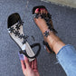 🔥Siste dagssalg 50% avslag og gratis frakt! - Sandaler med blokkhæl med blomster og rhinestone for kvinner
