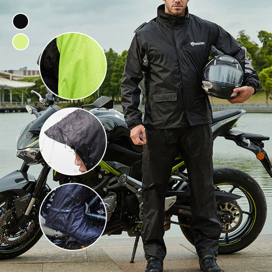 🏆Hot List Sales Champion🏆Men’s Raincoat Waterproof Hooded Rain Jacket & Pants Two-Piece Suit