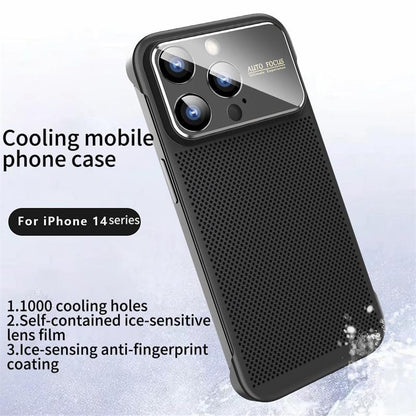 For iPhone 14 Borderless Big Window Cooling Telefonveske